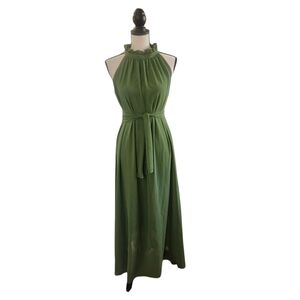 Goddess Green Halter Dress